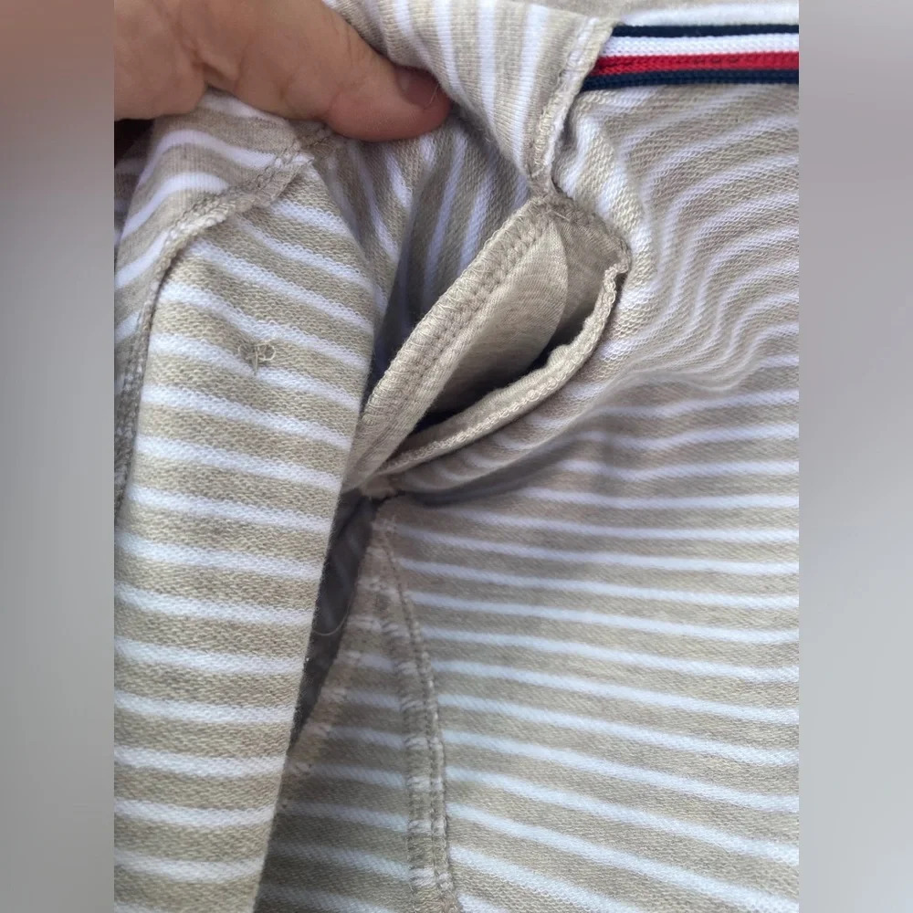 Tommy Hilfiger|| Stripped Cotton Military Blazer, with gold accent buttons. - Picture 4 of 5